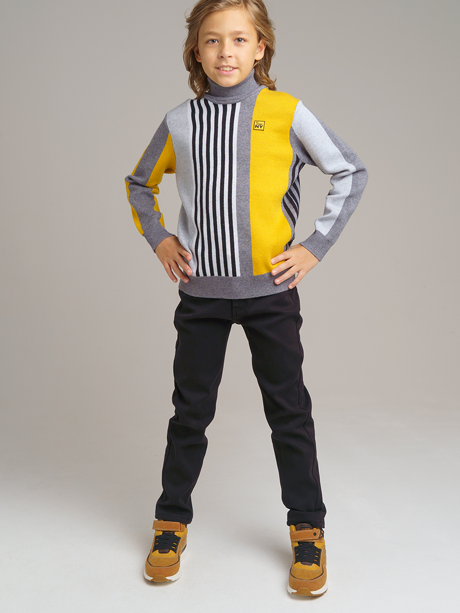 Черные брюки утепленные флисом для мальчика PlayToday Tween (32011244)купить в интернет-магазине Одевайка.ру