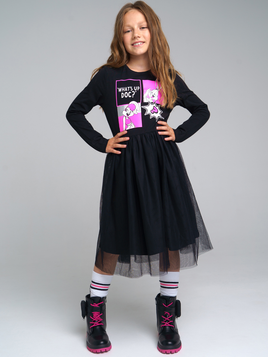 Черное платье для девочки PlayToday Tween (32241608) купить в интернет ...